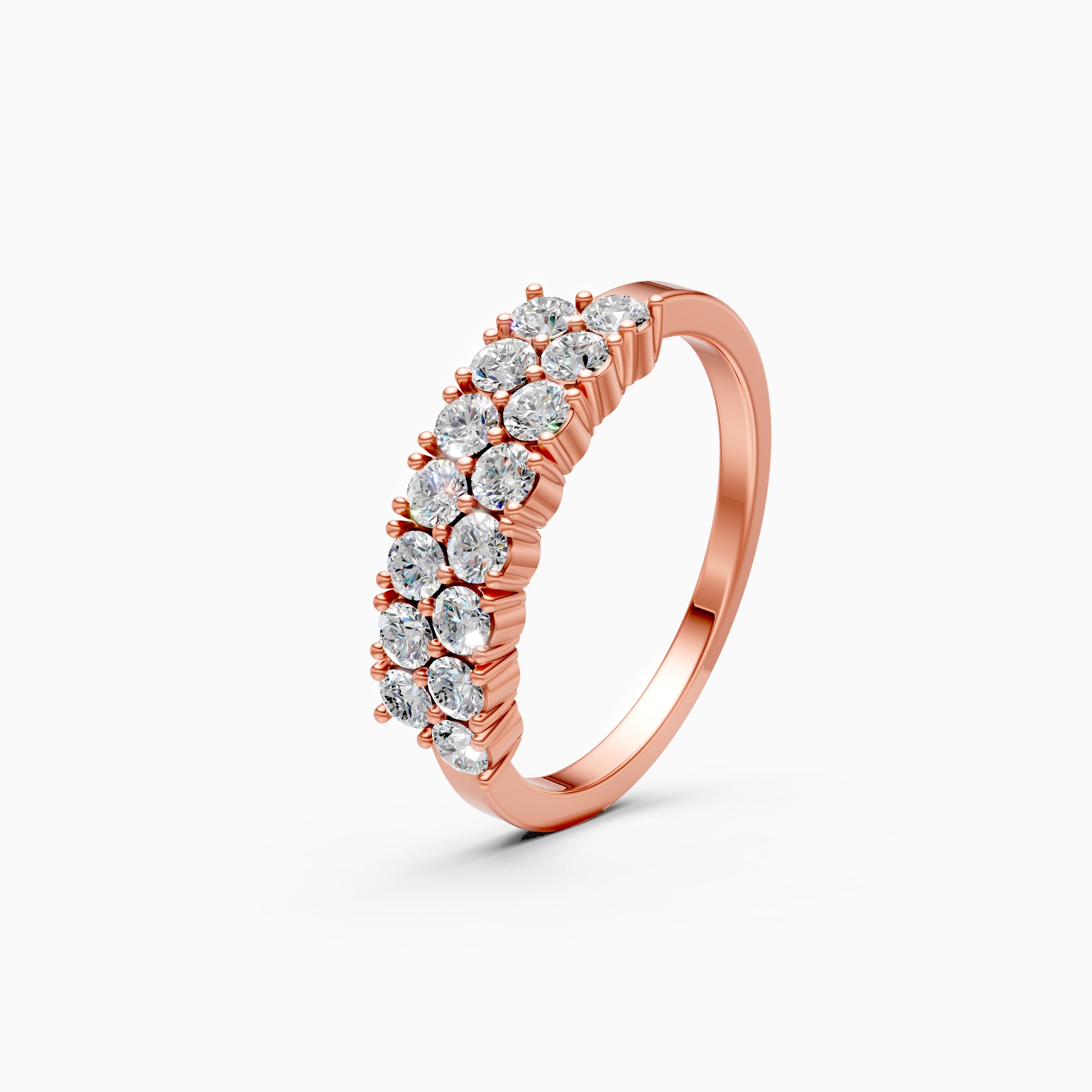 Two Row Lab Grown Diamond Anniversary Ring
